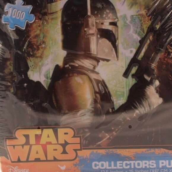 Puzzle  Star Wars Collectors Tin Boba Fett 1000 Piece 12.5" X 15" Disney 18408 - Picture 1 of 6